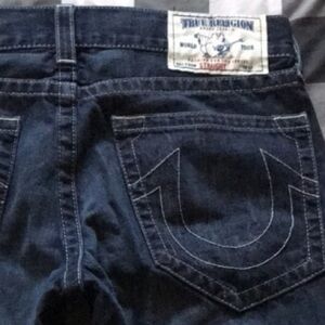 Mens TRUE RELIGION Dark Wash STRAIGHT Jeans Sz 33